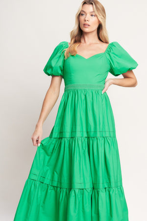 Sweet Verdant Woven Maxi Dress