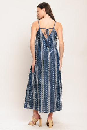 HANDLOOM SKY WOVEN MIDI DRESS