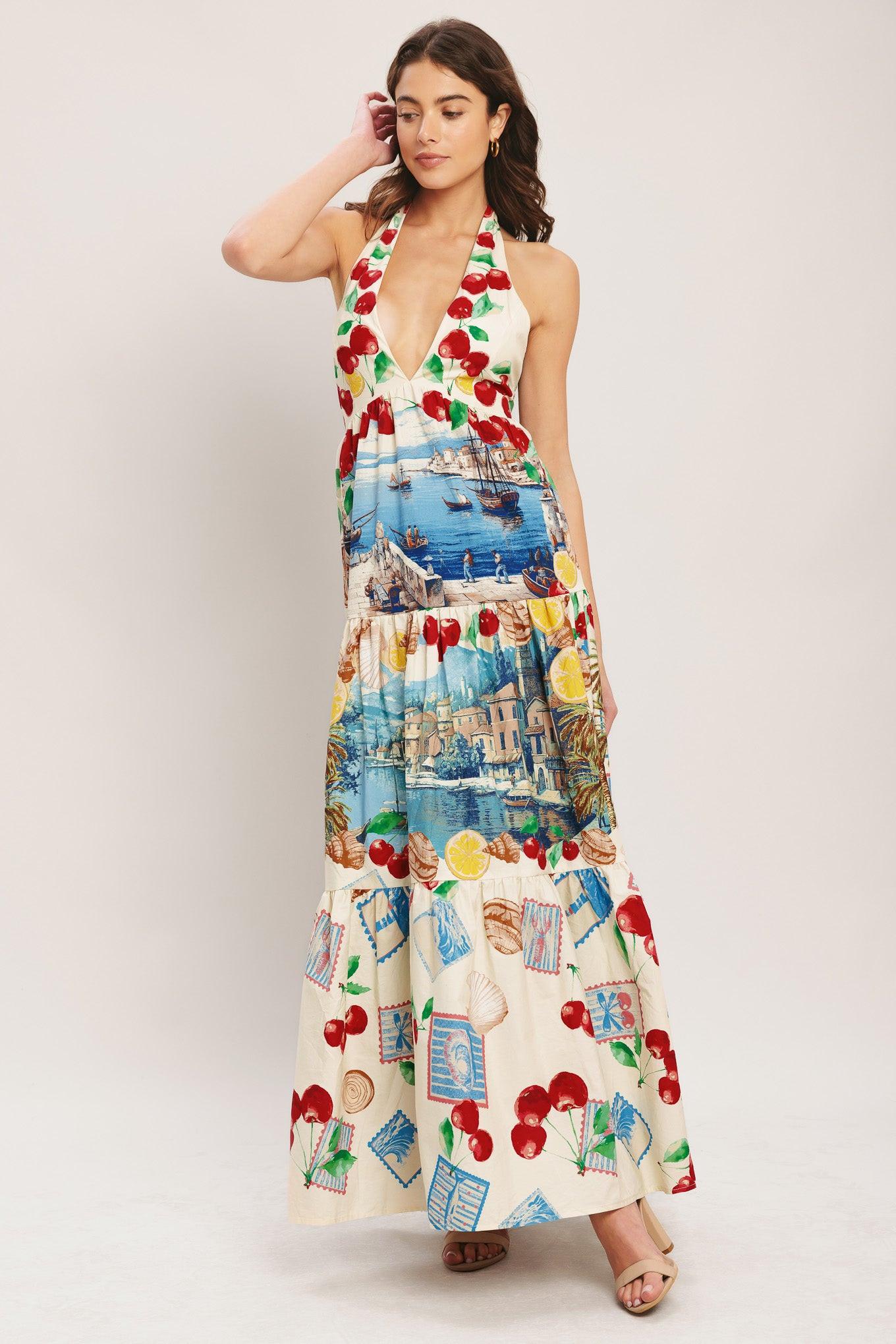 italian style maxi dress ITALIAN RIVIERA DREAM WOVEN MAXI DRESS