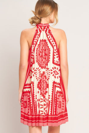 Sunset Medallion Woven Mini Dress