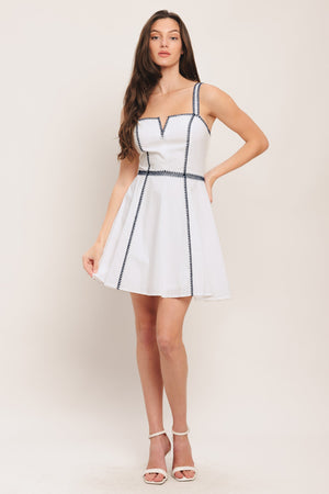 SHARP SUMMER WOVEN MINI DRESS