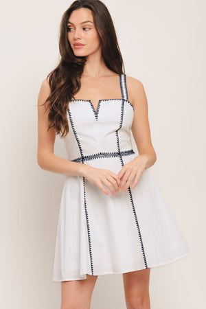 SHARP SUMMER WOVEN MINI DRESS