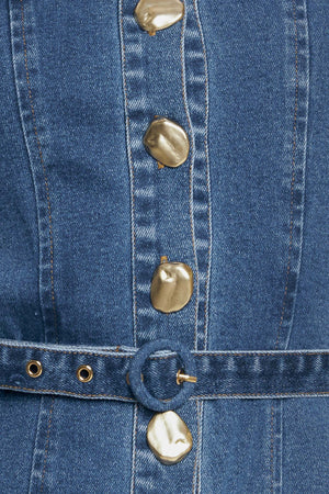 SUNDAY STROLL DENIM MIDI DRESS