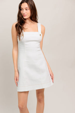 PURE INTENTIONS WOVEN MINI DRESS