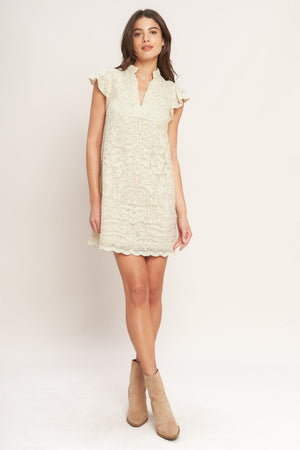 EFFORTLESSLY ROMANTIC WOVEN MINI DRESS