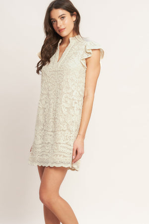 EFFORTLESSLY ROMANTIC WOVEN MINI DRESS