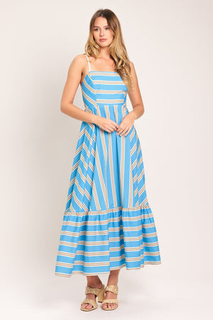 Breeze Stripe Woven Midi Dress