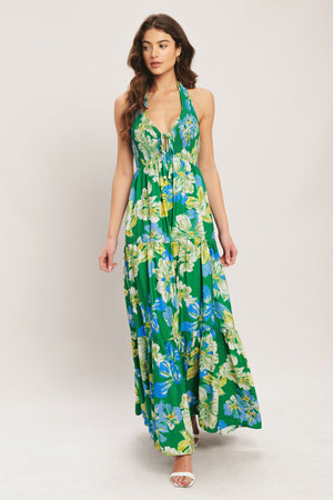 PALM SHORE BLOOM WOVEN MAXI DRESS