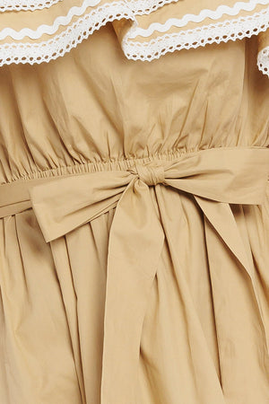 Golden Dune Woven Ankle Dress