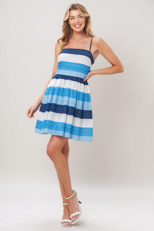 Shoreline Sweet Woven Eyelet Mini Dress