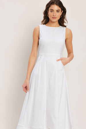 CLOUDLIGHT SUMMER WOVEN MIDI DRESS
