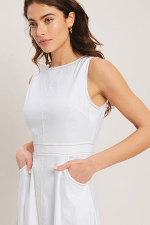 CLOUDLIGHT SUMMER WOVEN MIDI DRESS
