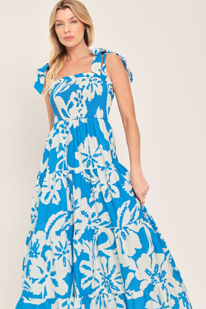 Tropically Yours Woven Maxi Dress - Blue or Yellow