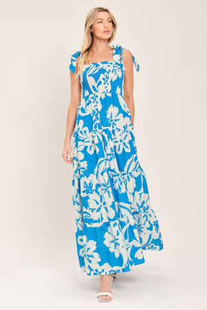 Tropically Yours Woven Maxi Dress - Blue or Yellow