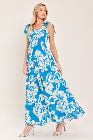 Tropically Yours Woven Maxi Dress - Blue or Yellow