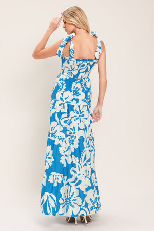 Tropically Yours Woven Maxi Dress - Blue or Yellow