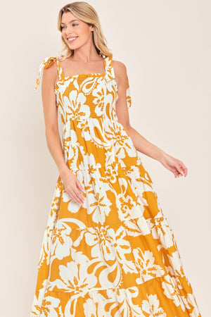 Tropically Yours Woven Maxi Dress - Blue or Yellow