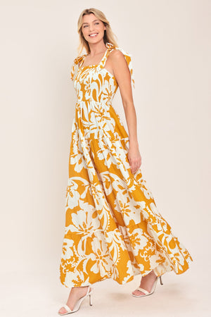Tropically Yours Woven Maxi Dress - Blue or Yellow