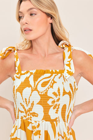 Tropically Yours Woven Maxi Dress - Blue or Yellow