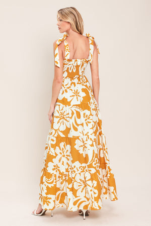 Tropically Yours Woven Maxi Dress - Blue or Yellow