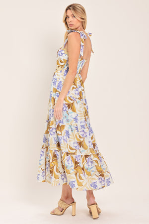 SOFTLY SUNKISSED WOVEN MIDI DRESS