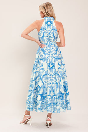 BLUE CHATEAU WOVEN MAXI DRESS