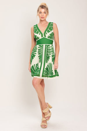 Palm Breeze Woven Mini Dress