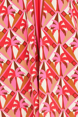 TROPICAL TEMPTATION HALTER WOVEN MIDI DRESS