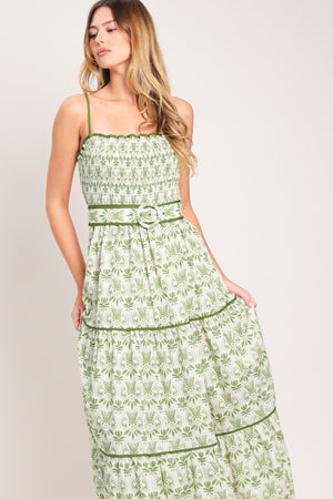 Dainty Flora Woven Maxi Dress