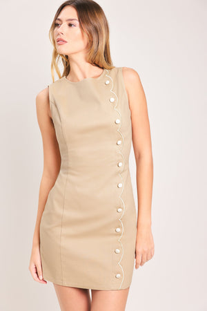 Elegant Touch Woven Mini Dress