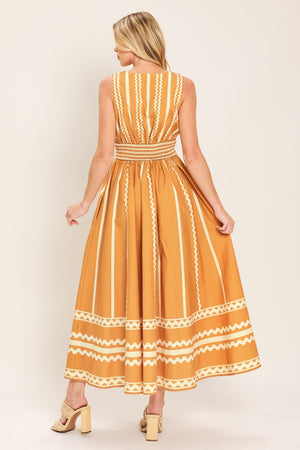 MARIGOLD DREAM WOVEN MIDI DRESS