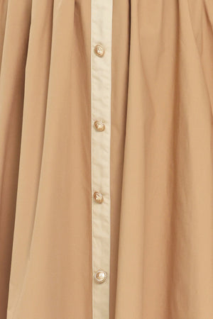 SANDSTONE SWEETHEART WOVEN MIDI DRESS