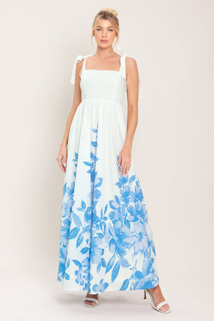 Cloud Blossom Woven Maxi Dress