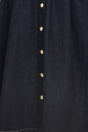 INDIGO CHARM DENIM MIDI DRESS