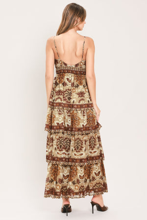 NOMAD FLOWER CANTICLE WOVEN MAXI DRESS