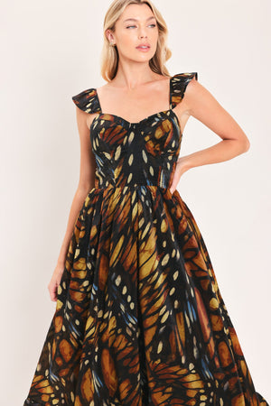 EMBERWING GARDEN GOWN WOVEN MAXI DRESS