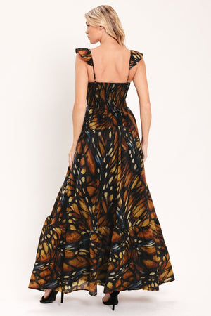 EMBERWING GARDEN GOWN WOVEN MAXI DRESS