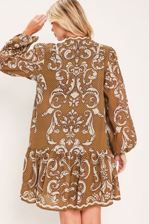 MAPLE MANOR FLOUNCE WOVEN MINI DRESS