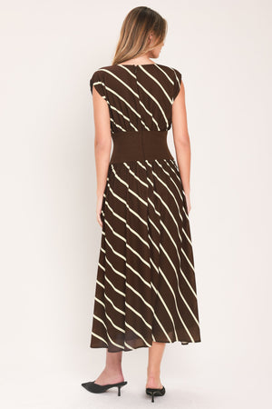 AUTUMN IN PARIS PRINTED MIDI DRESS