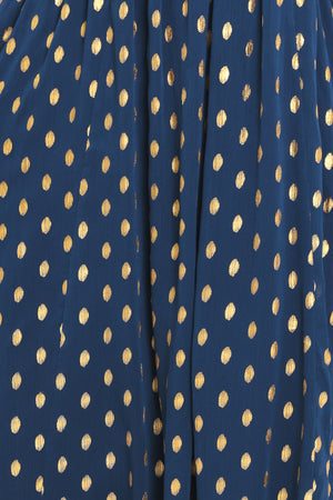 SHIMMERING SKY AFFECTION WOVEN MIDI DRESS