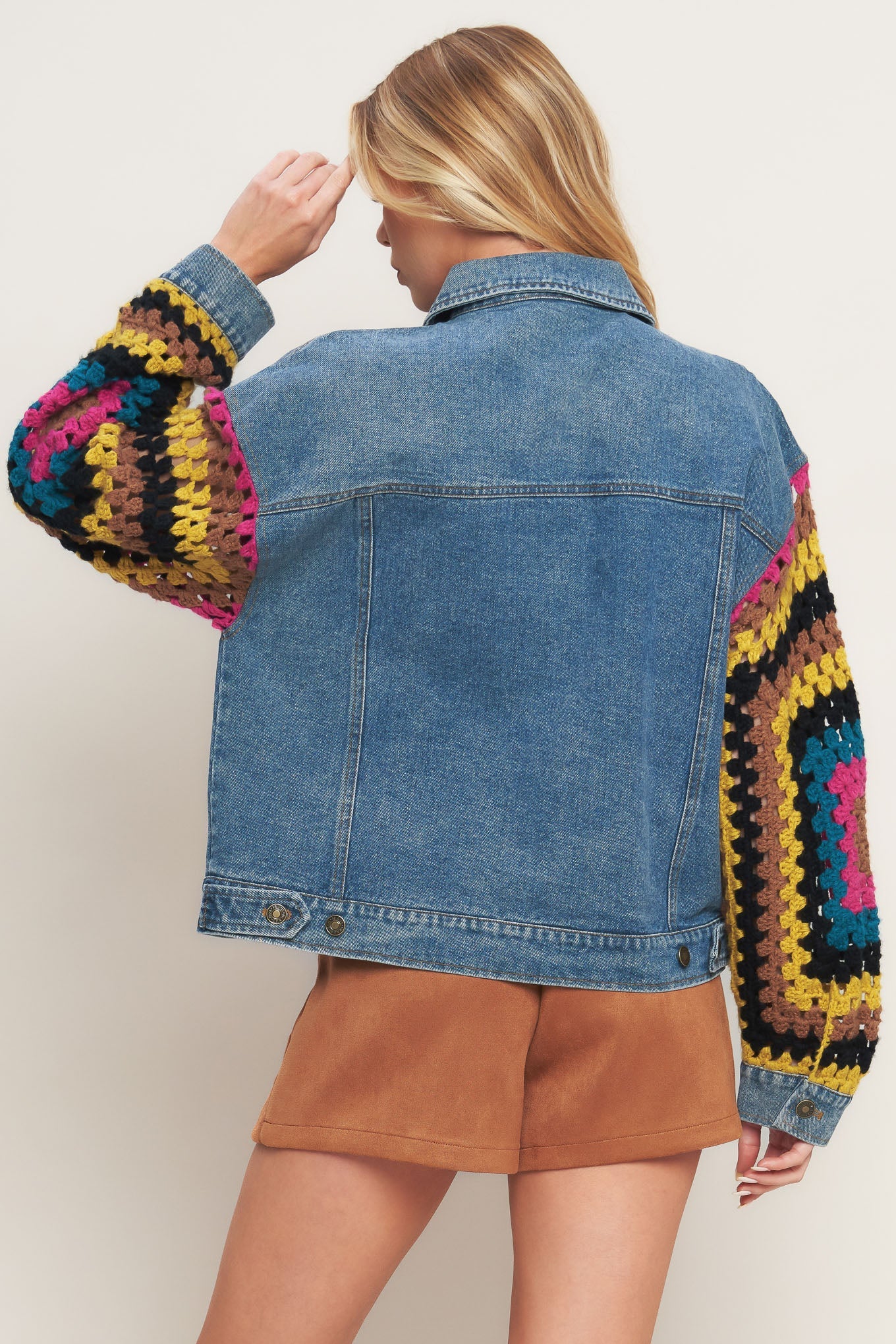 FESTIVAL WEAVE WASHED DENIM JACKET