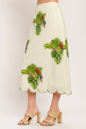 ISLAND ELEGANCE WOVEN MIDI SKIRT