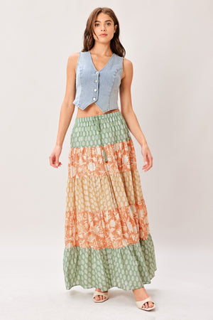 Terra Flow Midi Prairie Skirt