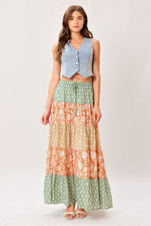 Terra Flow Midi Prairie Skirt