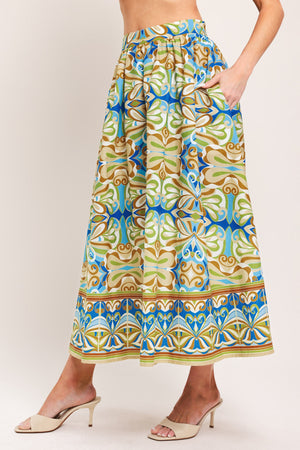Island Mosaic Woven Full Skirt