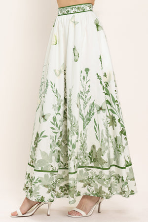GREENHOUSE ROMANCE WOVEN MAXI SKIRT