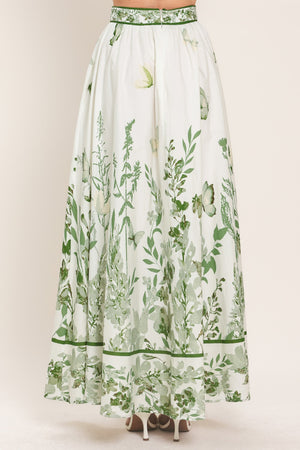 GREENHOUSE ROMANCE WOVEN MAXI SKIRT