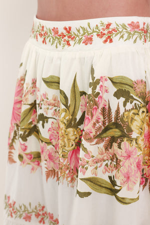 BOTANICAL ESCAPE WOVEN MAXI SKIRT