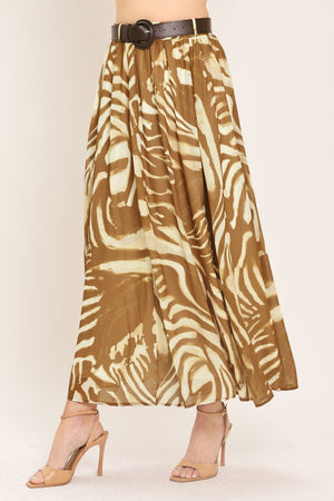 SAVANNAH BREEZE WOVEN MIDI SKIRT