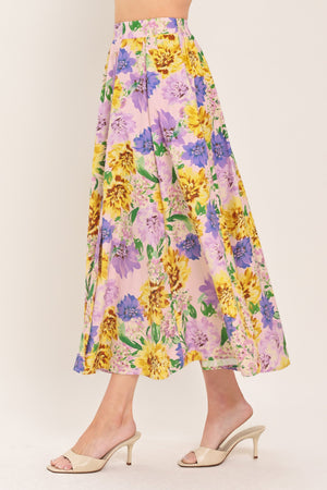 BLOSSOM MARKET WOVEN FULL MIDI SKIRT